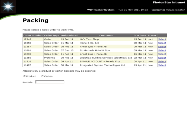 Tracking Information