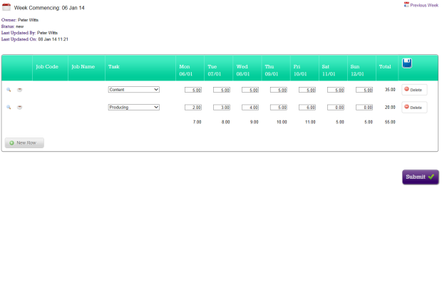 Timesheet Application